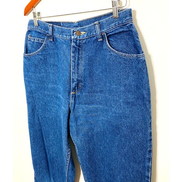 Vintage Gitano 80s High Rise Tapered Mom Jeans Blue Denim Super Rise Fit Sz 14 - Picture 4 of 6